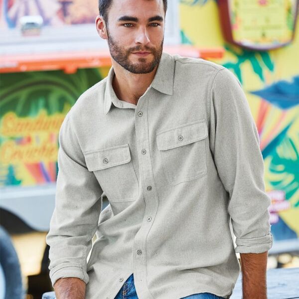 Men's Solid Flannel Shirt Thumbnail